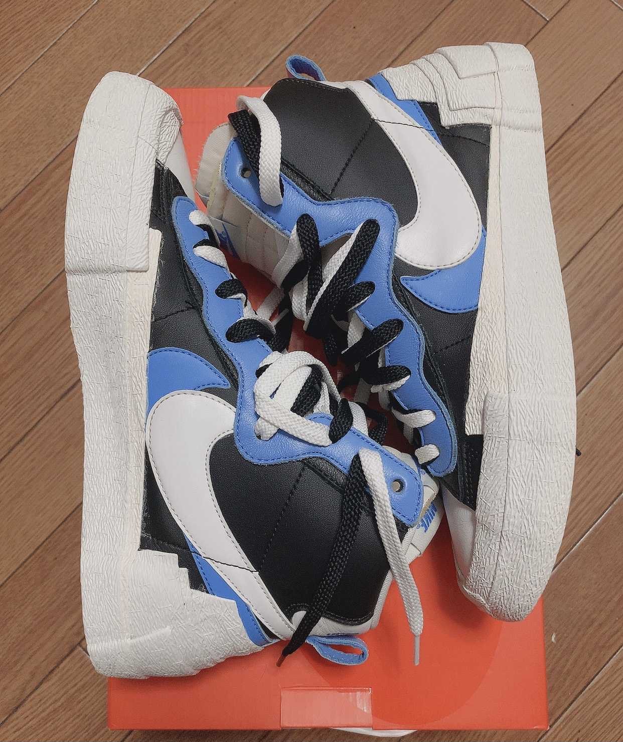 sacai × NIKE BLAZER MID "BLACK / BLUE"