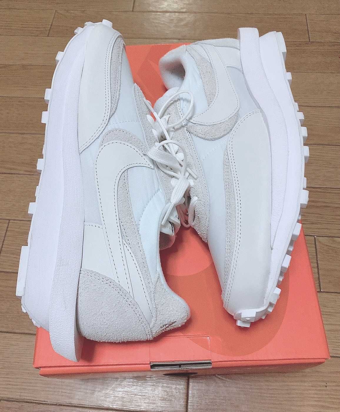 sacai × Nike LDV Waffle "Triple White"