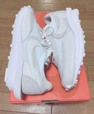 sacai × Nike LDV Waffle "Triple White"