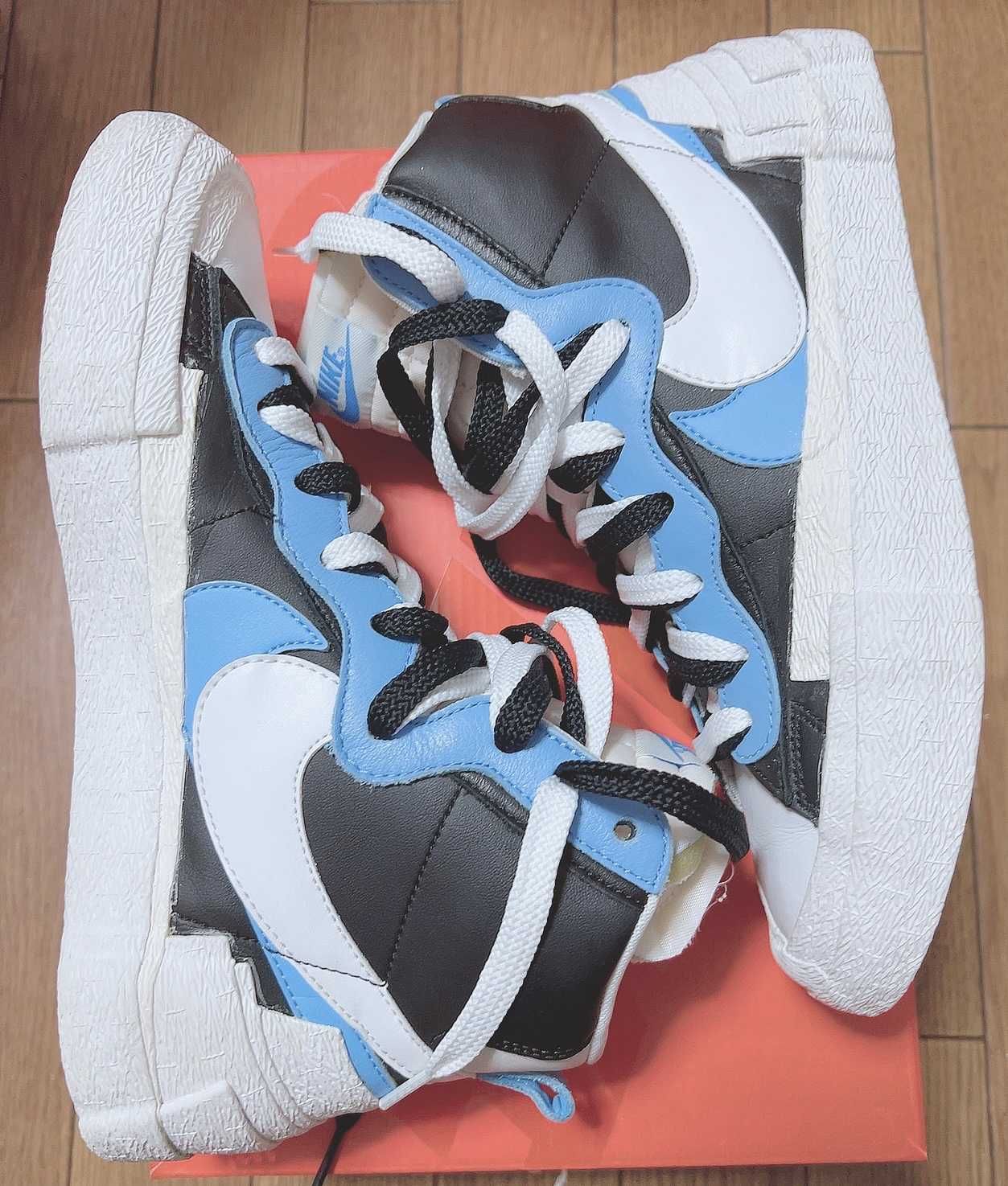 sacai × NIKE BLAZER MID "BLACK / BLUE"