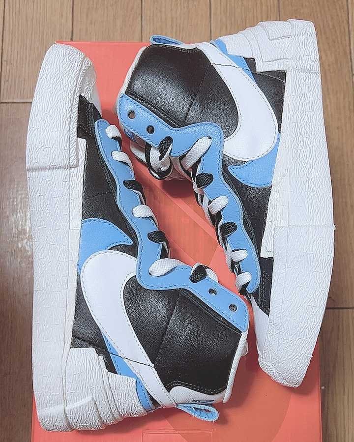 sacai × NIKE BLAZER MID "BLACK / BLUE"