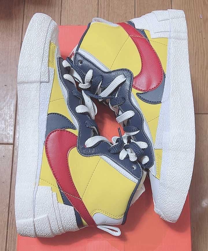 sacai × Nike Blazer Mid "Varsity Maize/Varsity Red"
