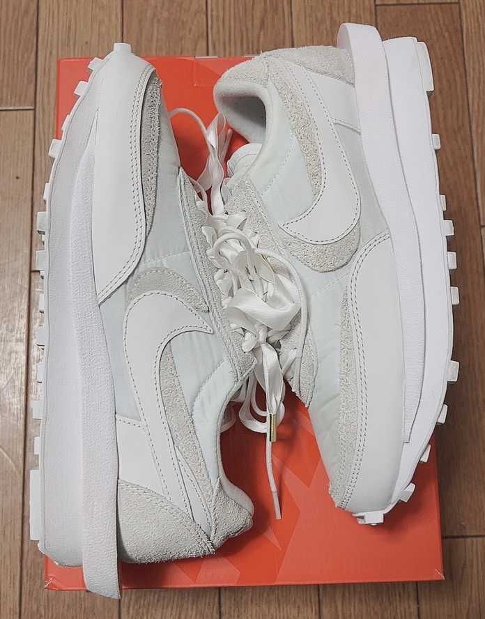 sacai × Nike LDV Waffle "Triple White"