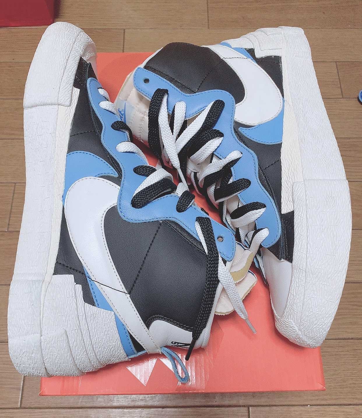 sacai × NIKE BLAZER MID "BLACK / BLUE"