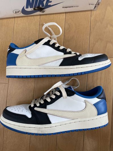 Travis Scott × fragment design × Nike Air Jordan 1 Low OG SP "Military Blue"