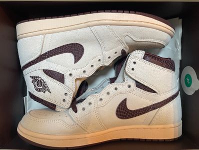 A Ma Maniere × Nike Air Jordan 1 Retro High OG "Sail and Burgundy"