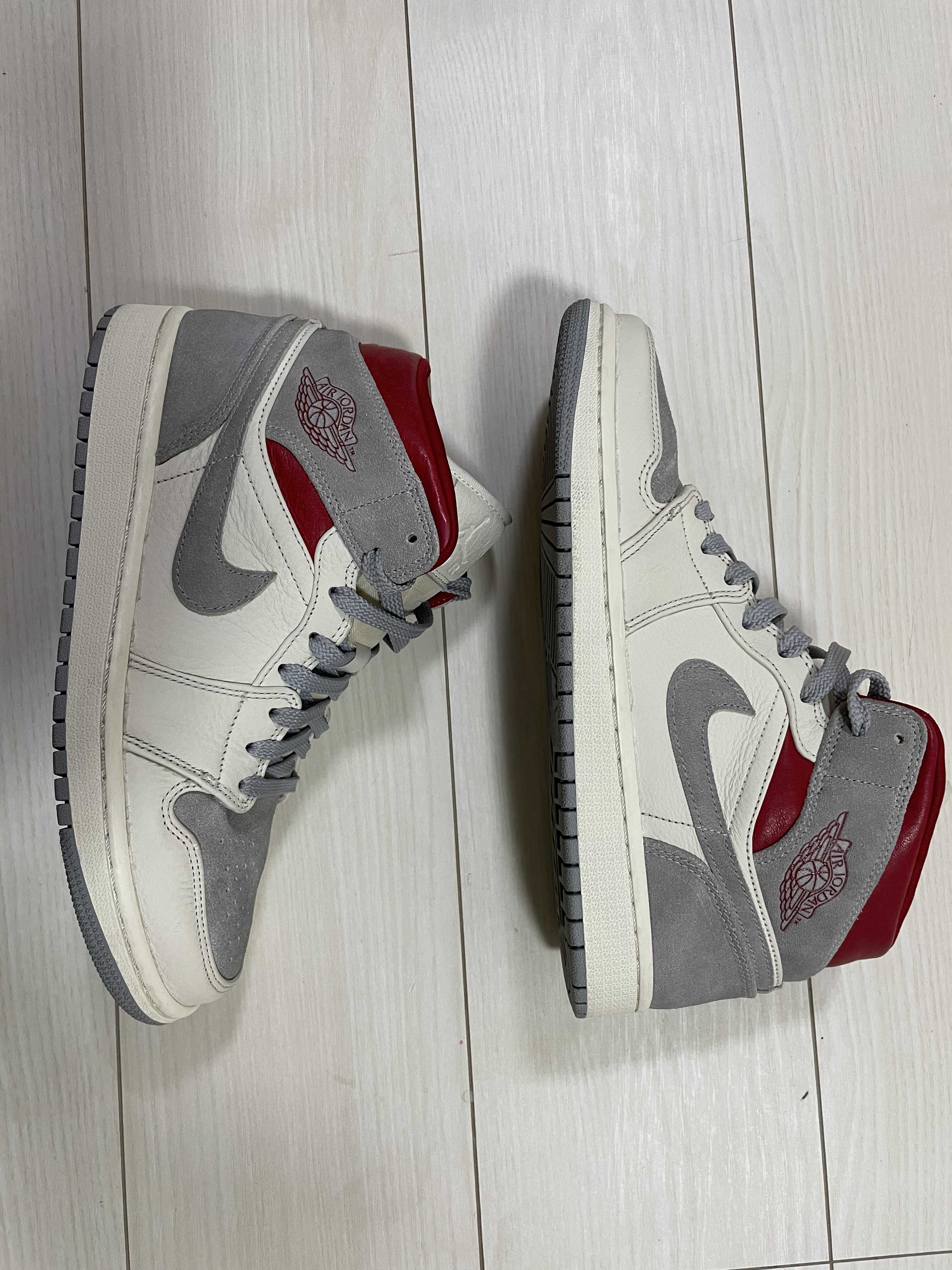 SNS×NIKE AIR JORDAN 1 MID "GREY/RED"