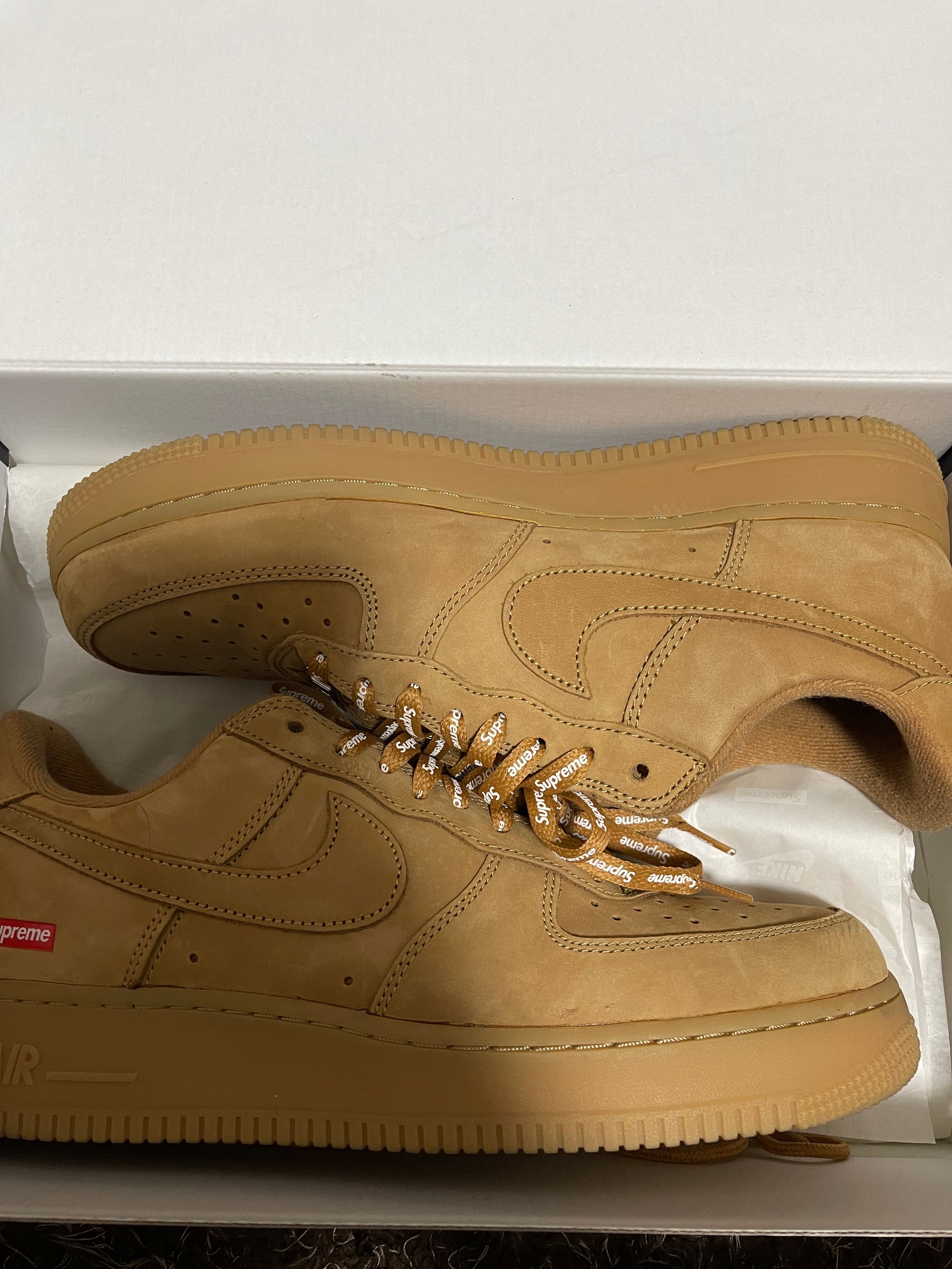 Supreme × Nike Air Force 1 Low "Flax/Wheat"
