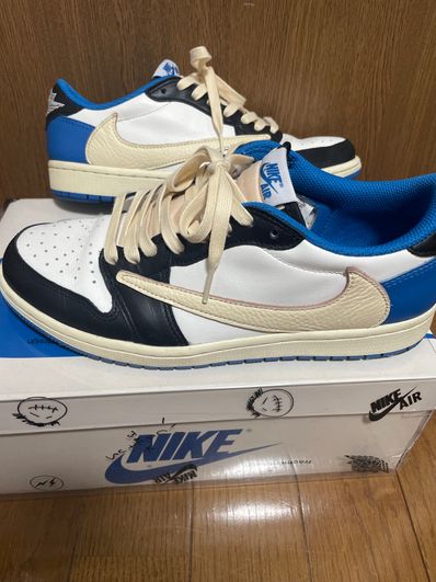 Travis Scott × fragment design × Nike Air Jordan 1 Low OG SP "Military Blue"