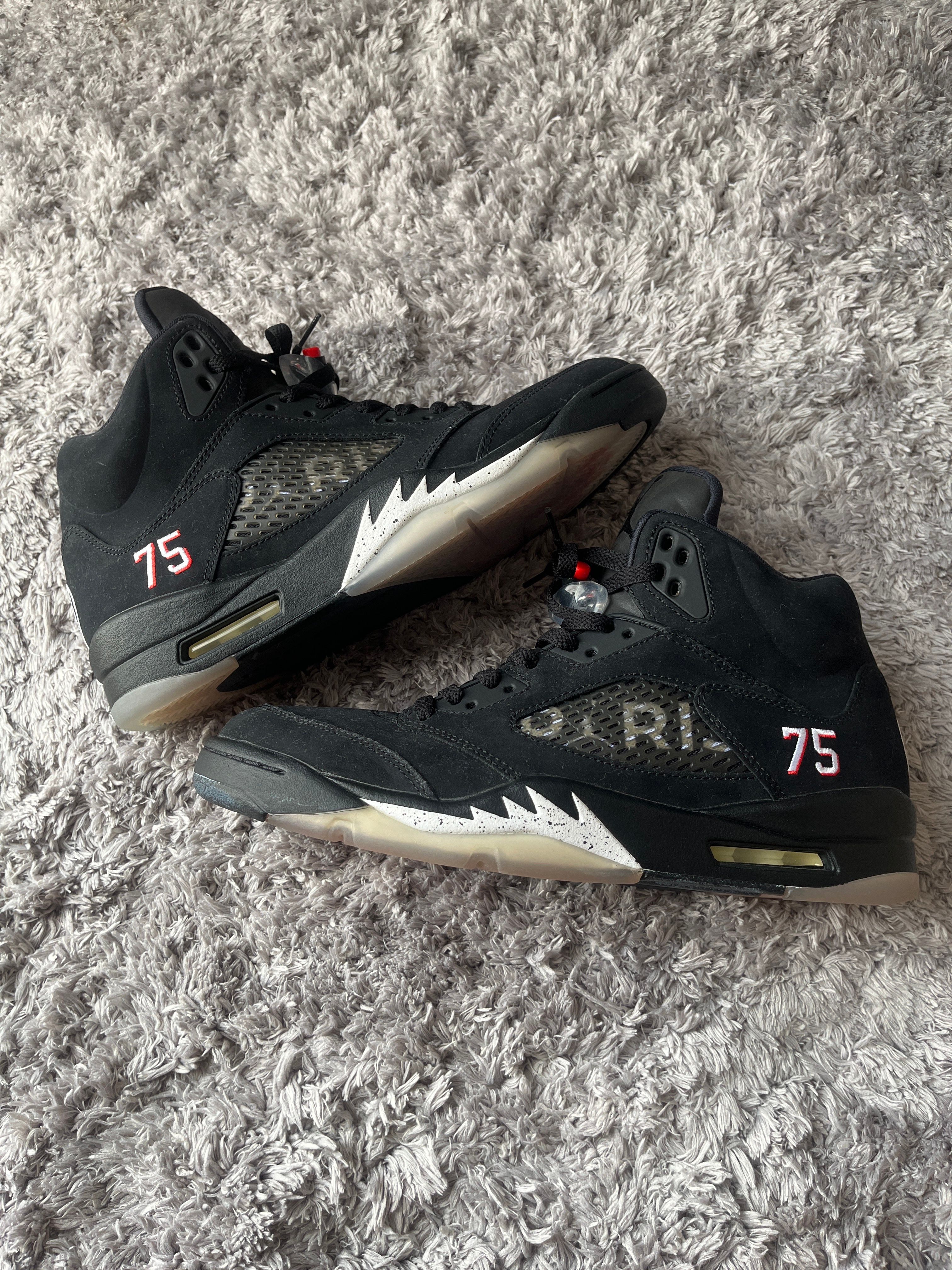NIKE AIR JORDAN 5 PARIS SAINT-GERMAIN BLACK/CEMENT GREY