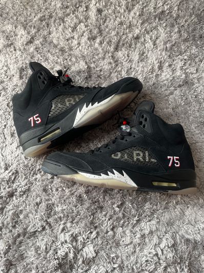 NIKE AIR JORDAN 5 PARIS SAINT-GERMAIN BLACK/CEMENT GREY