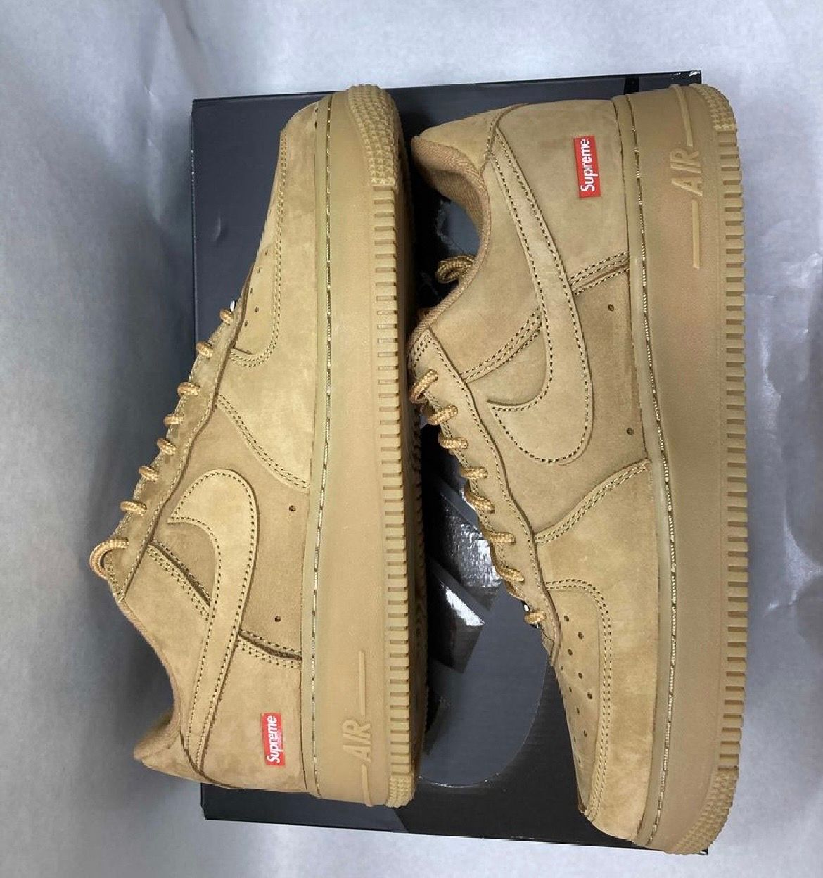 Supreme × Nike Air Force 1 Low "Flax/Wheat"