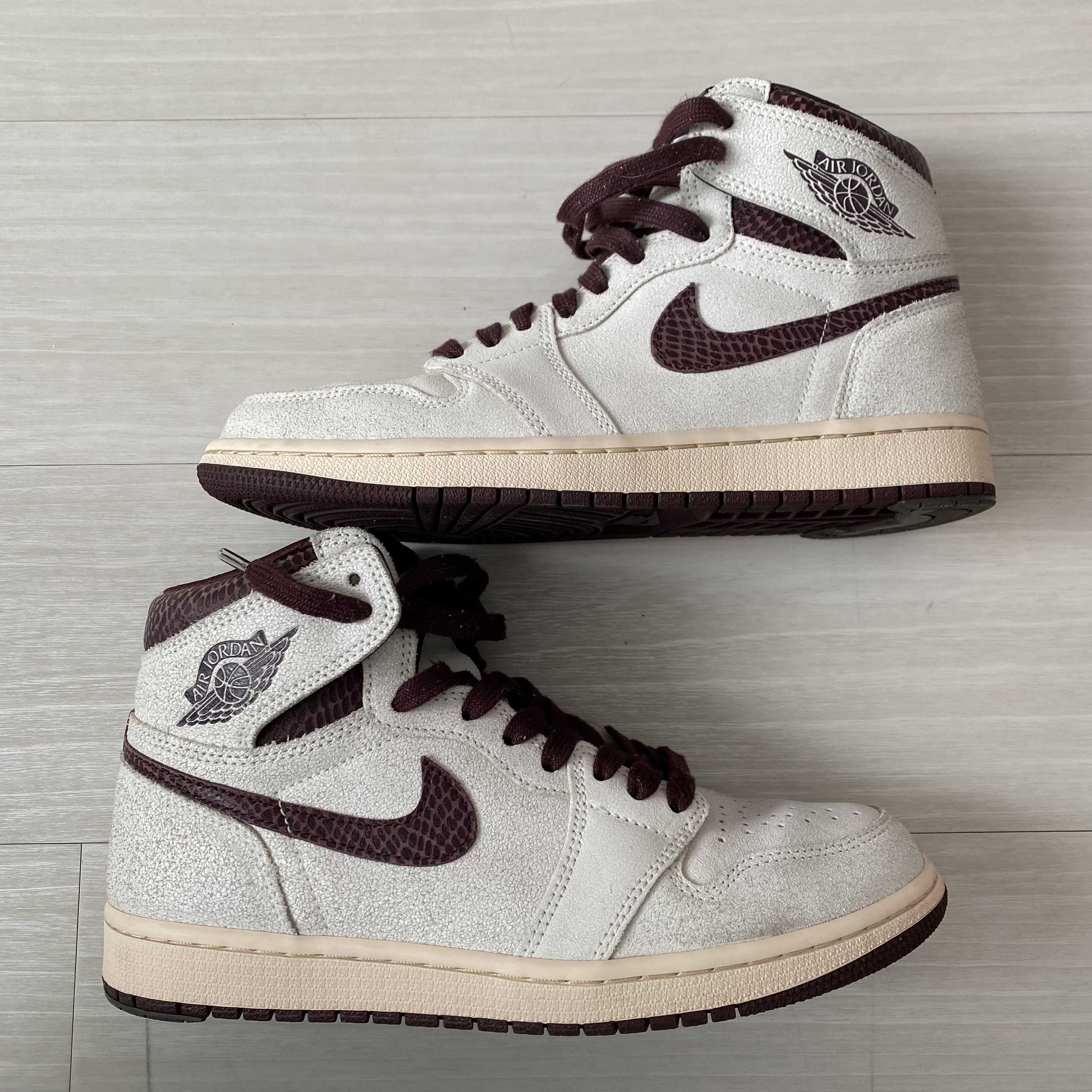 A Ma Maniere × Nike Air Jordan 1 Retro High OG "Sail and Burgundy"
