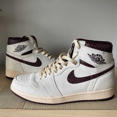 A Ma Maniere × Nike Air Jordan 1 Retro High OG "Sail and Burgundy"