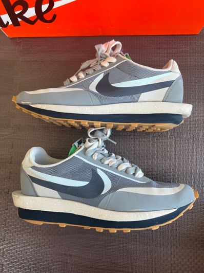 CLOT × Sacai × Nike LD Waffle "Grey Obsidian/Cool Grey"