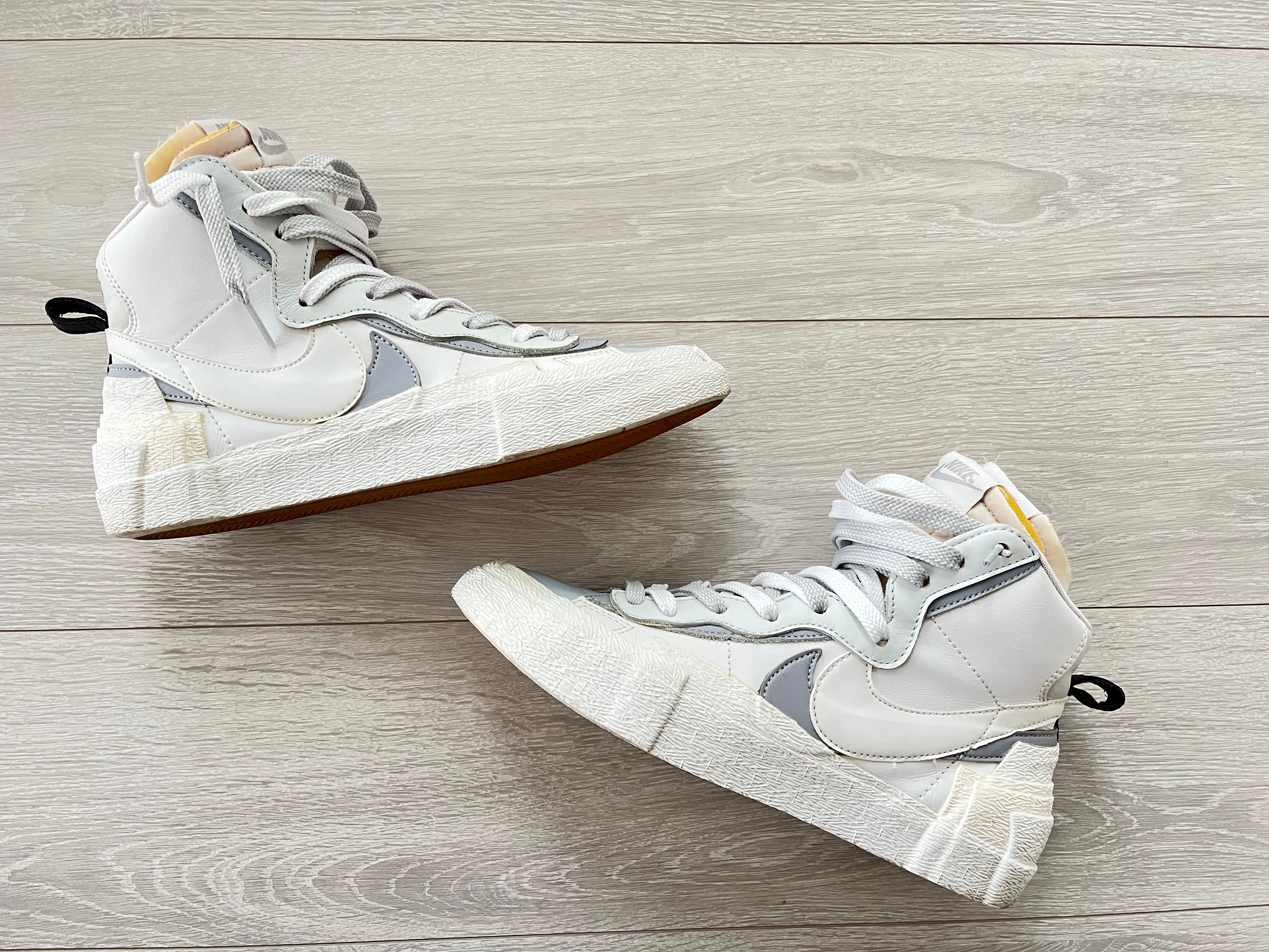 sacai × NIKE BLAZER MID "WHITE/WOLF GREY"