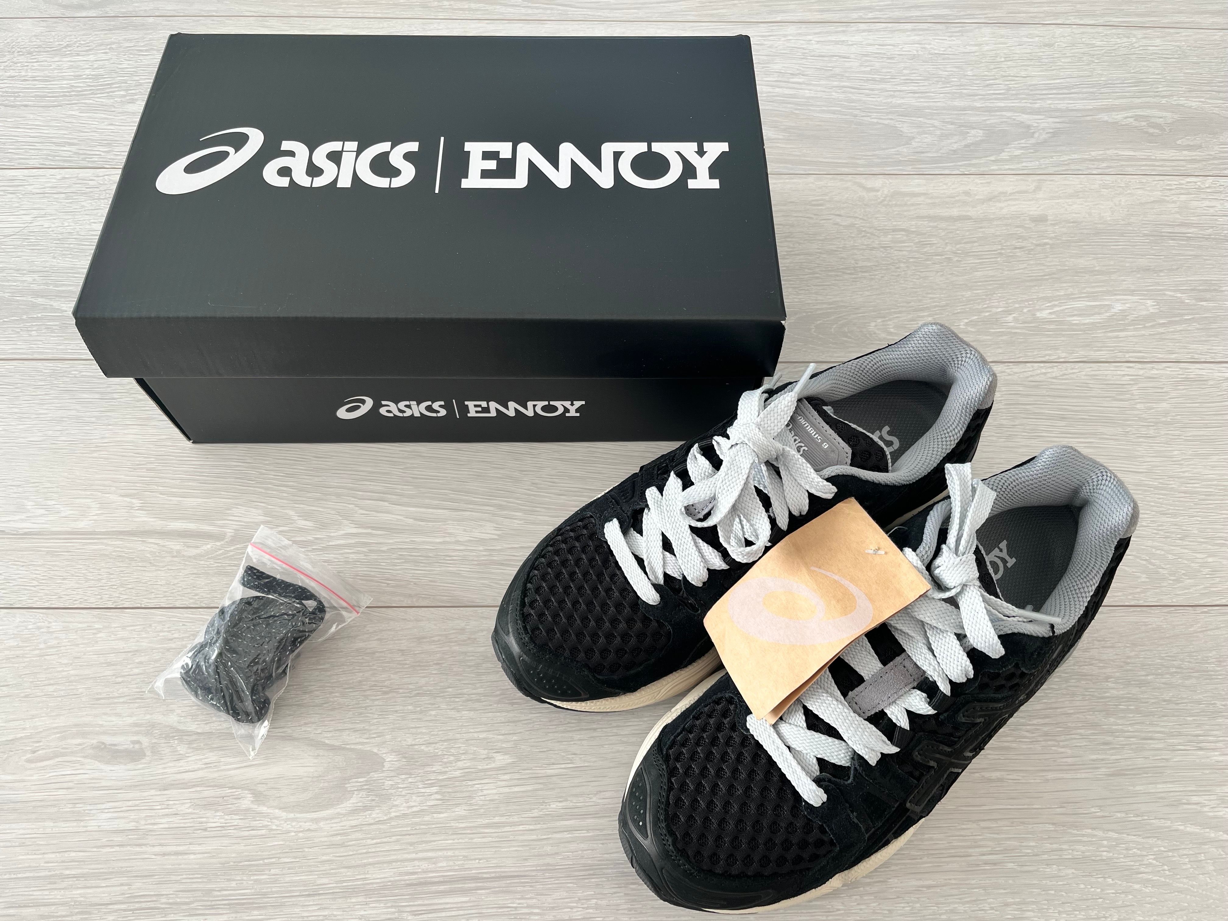 ENNOY × Asics Gel-Nimbus 9 "Black/Sheet Rock" (1201A986-002)