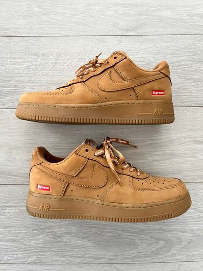 Supreme × Nike Air Force 1 Low "Flax/Wheat"