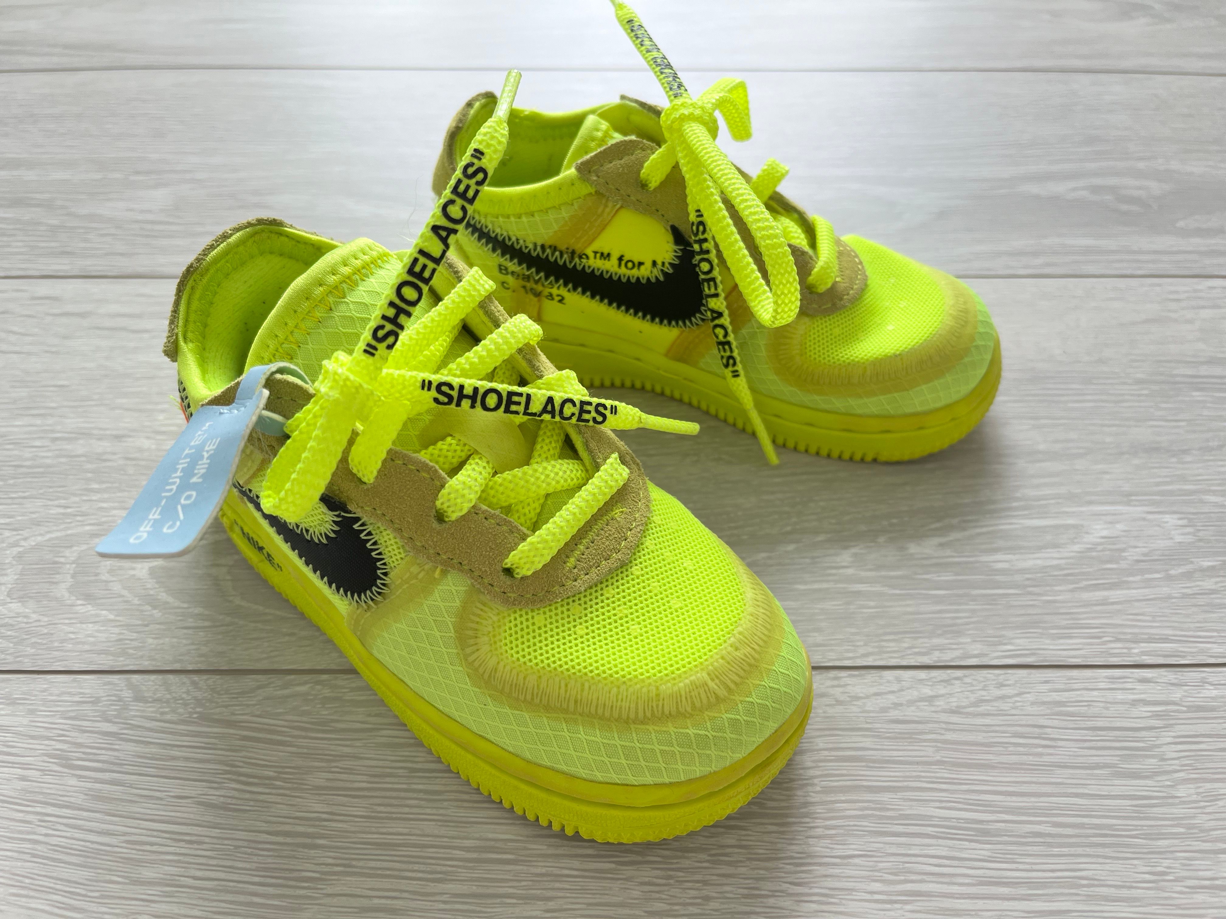 Off-White × Nike TD Air Force 1 Low "Volt"