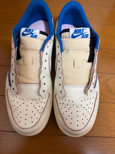 Travis Scott × fragment design × Nike Air Jordan 1 Low OG "Sail/Military Blue"
