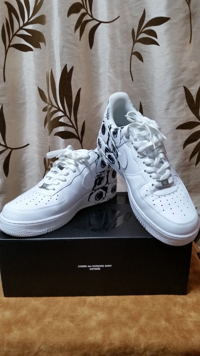 Supreme × COMME des GARCONS SHIRT × Nike Air Force 1 Low "White"