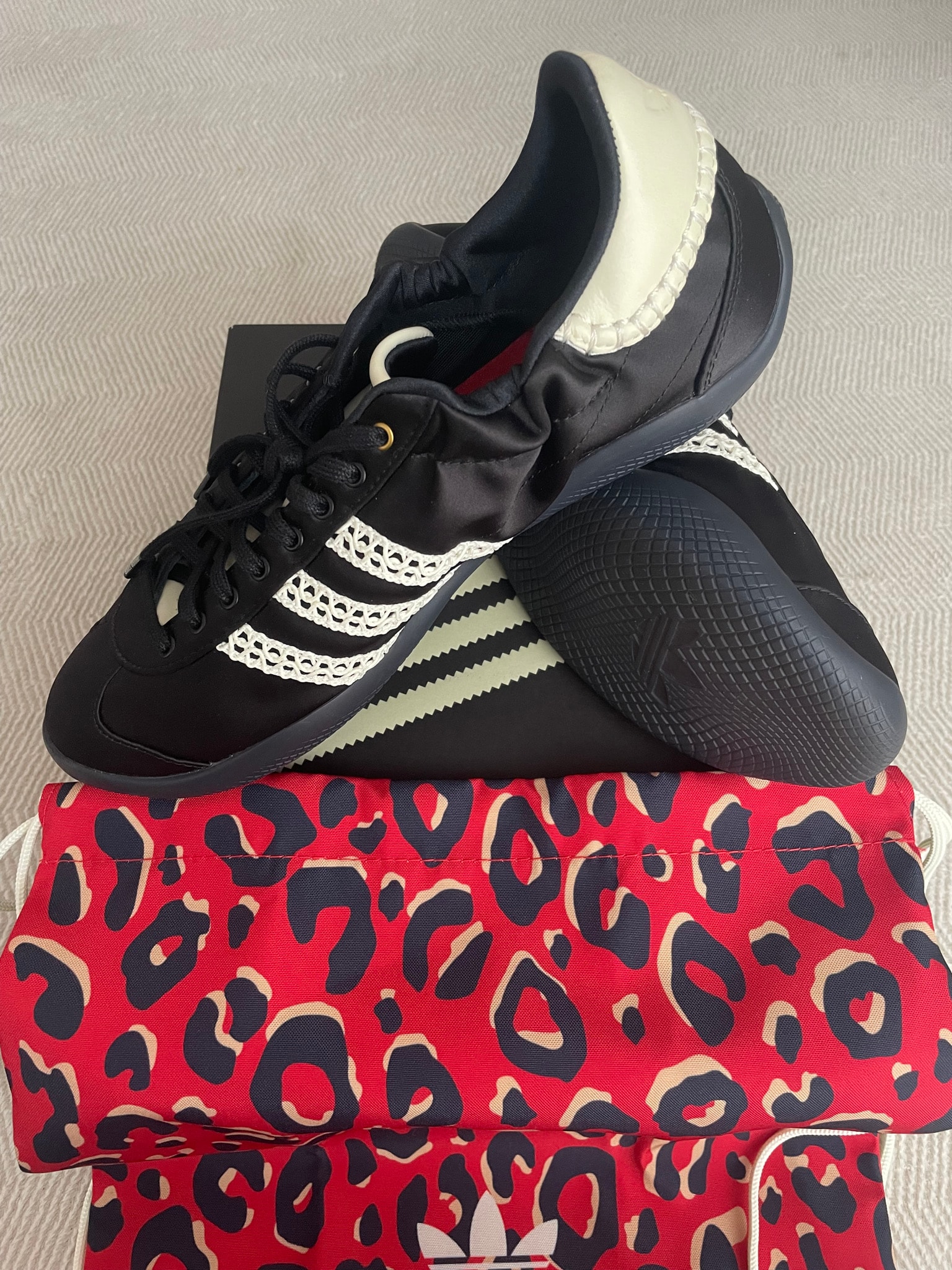 Wales Bonner × adidas Karintha Low Satin "Core Black"
