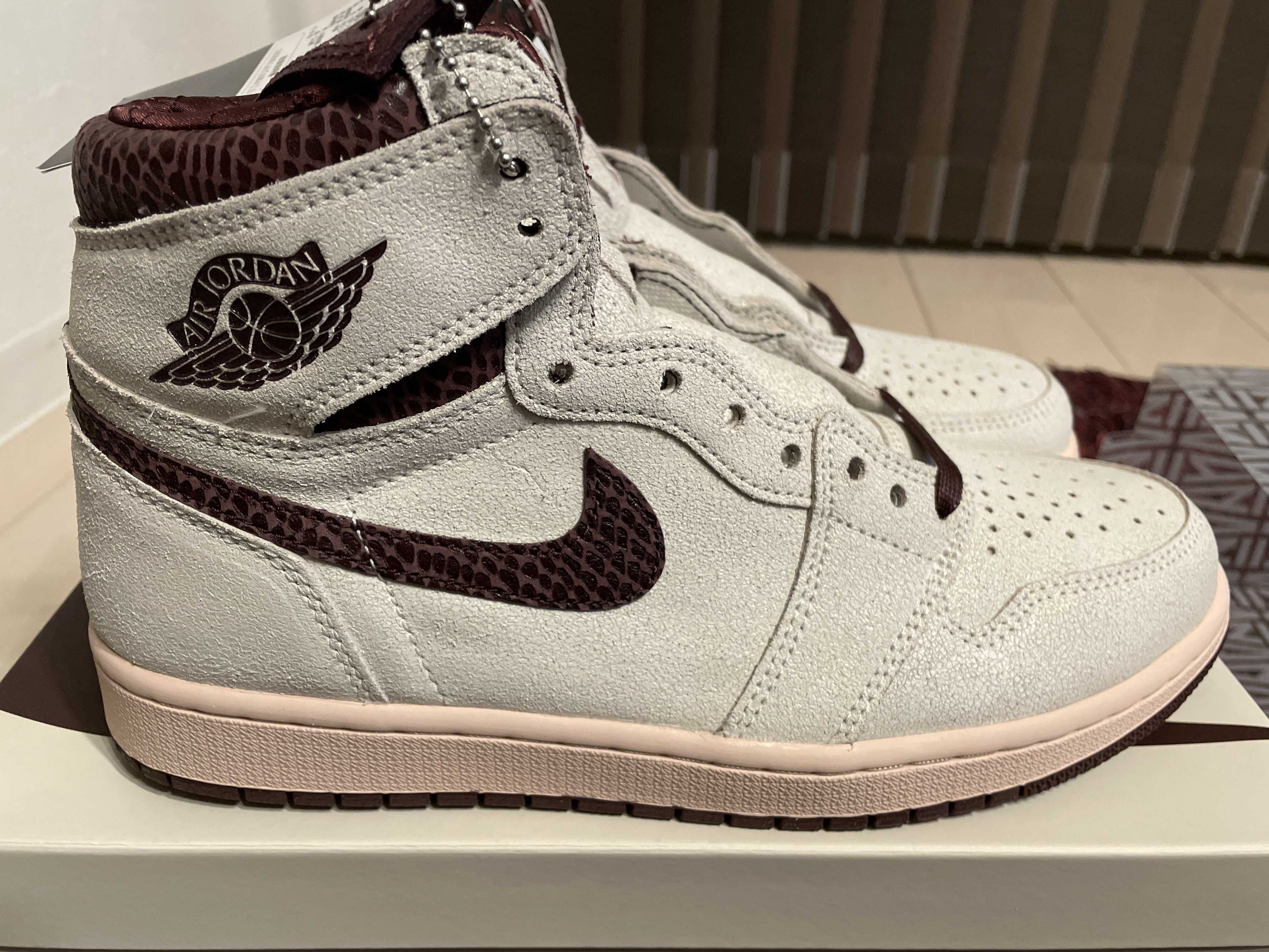 A Ma Maniere × Nike Air Jordan 1 Retro High OG "Sail and Burgundy"