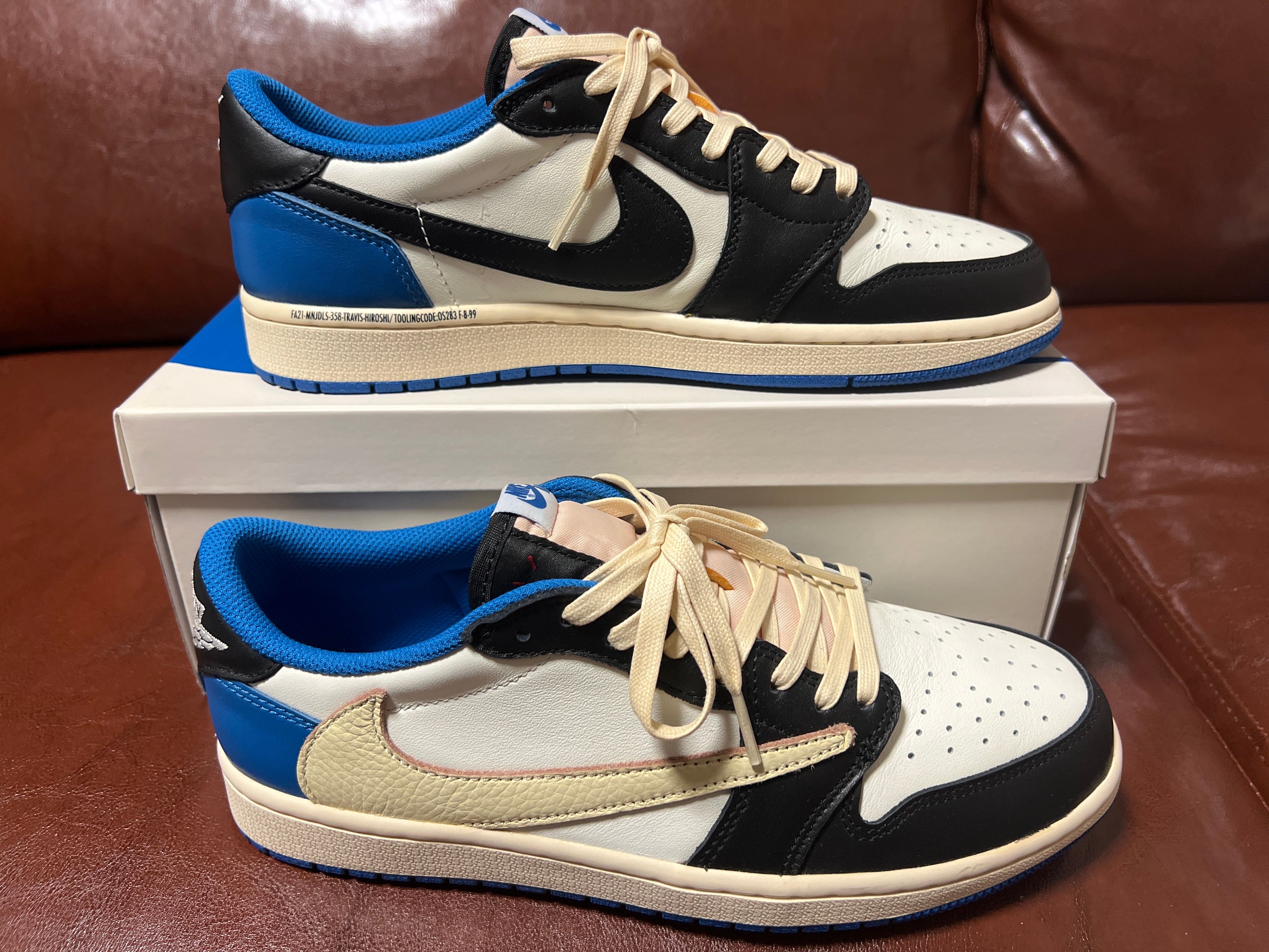 Travis Scott × fragment design × Nike Air Jordan 1 Low OG SP "Military Blue"