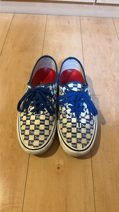 Supreme × Vans Authentic "Blue Checker Logo"