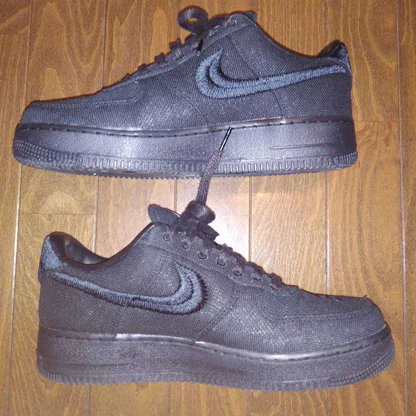 Stussy × Nike Air Force 1 Low "Triple Black"