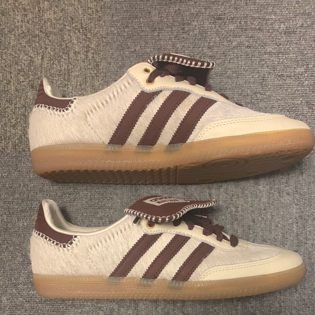 Wales Bonner × adidas Samba Pony Tonal Low "Cream White/Mystery Brown"