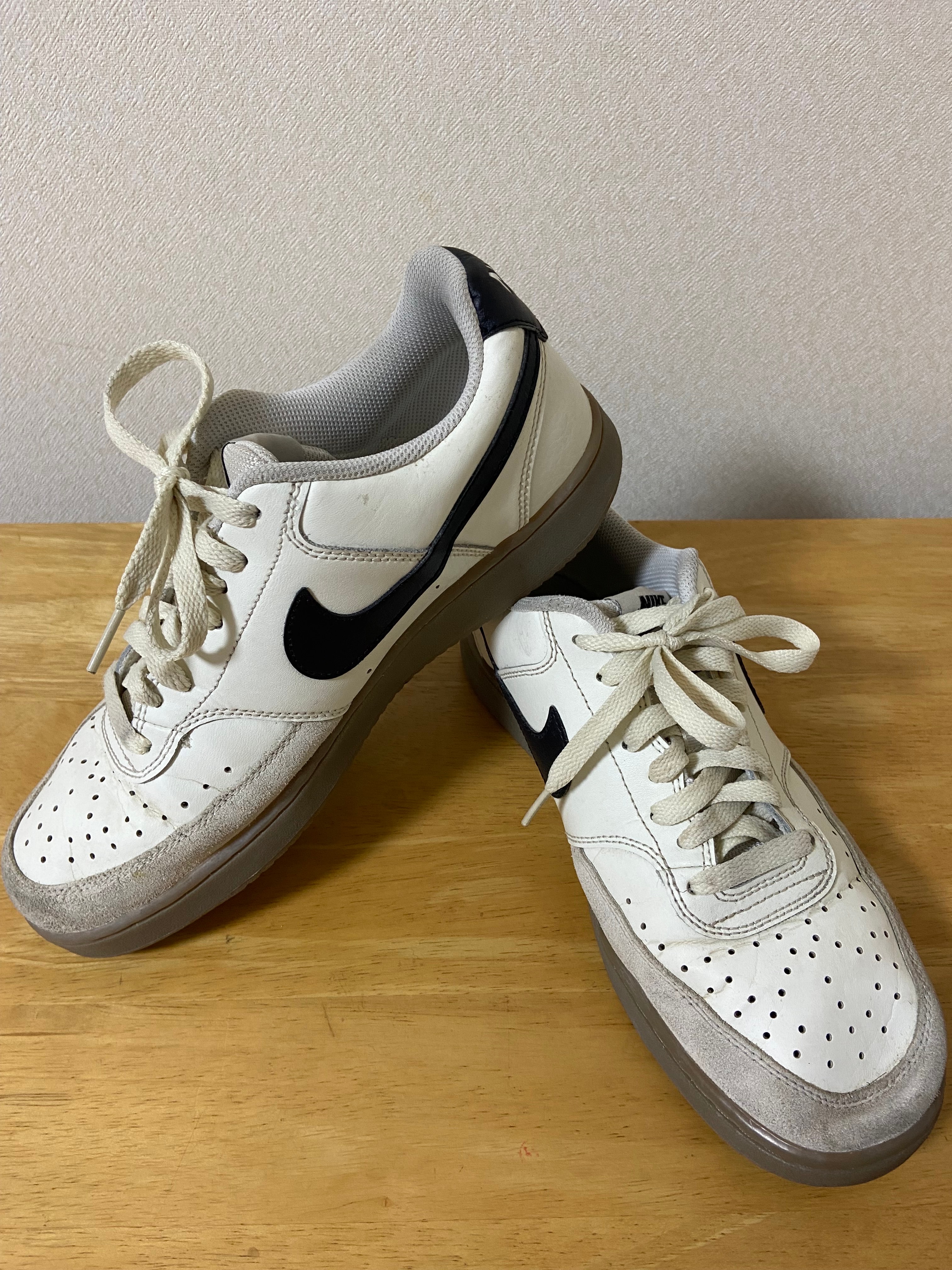 ナイキ コートビジョン ロー "セイル/ライトオールウッドブラウン/ホワイト/ブラック"