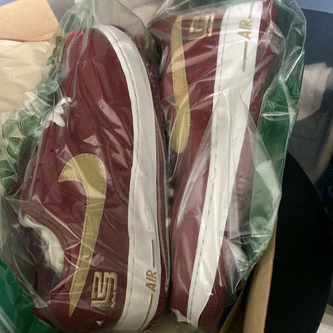 LeBron James × Nike Air Force 1 Low "Varsity Crimson"