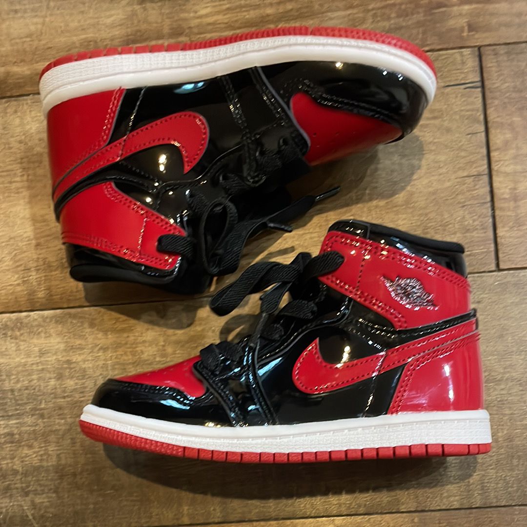 Nike TD Air Jordan 1 High OG "Patent Bred"