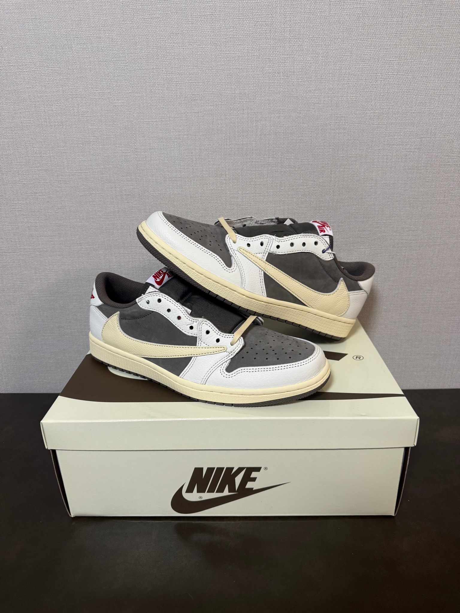 Travis Scott × Nike Air Jordan 1 Low OG SP "Reverse Mocha/Sail and Ridgerock"