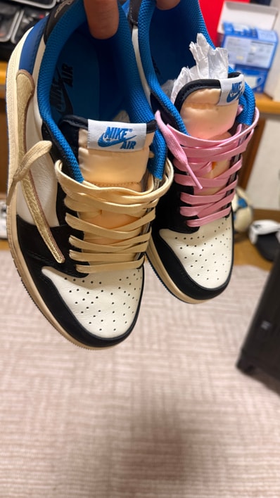 Travis Scott × fragment design × Nike Air Jordan 1 Low OG SP "Military Blue"