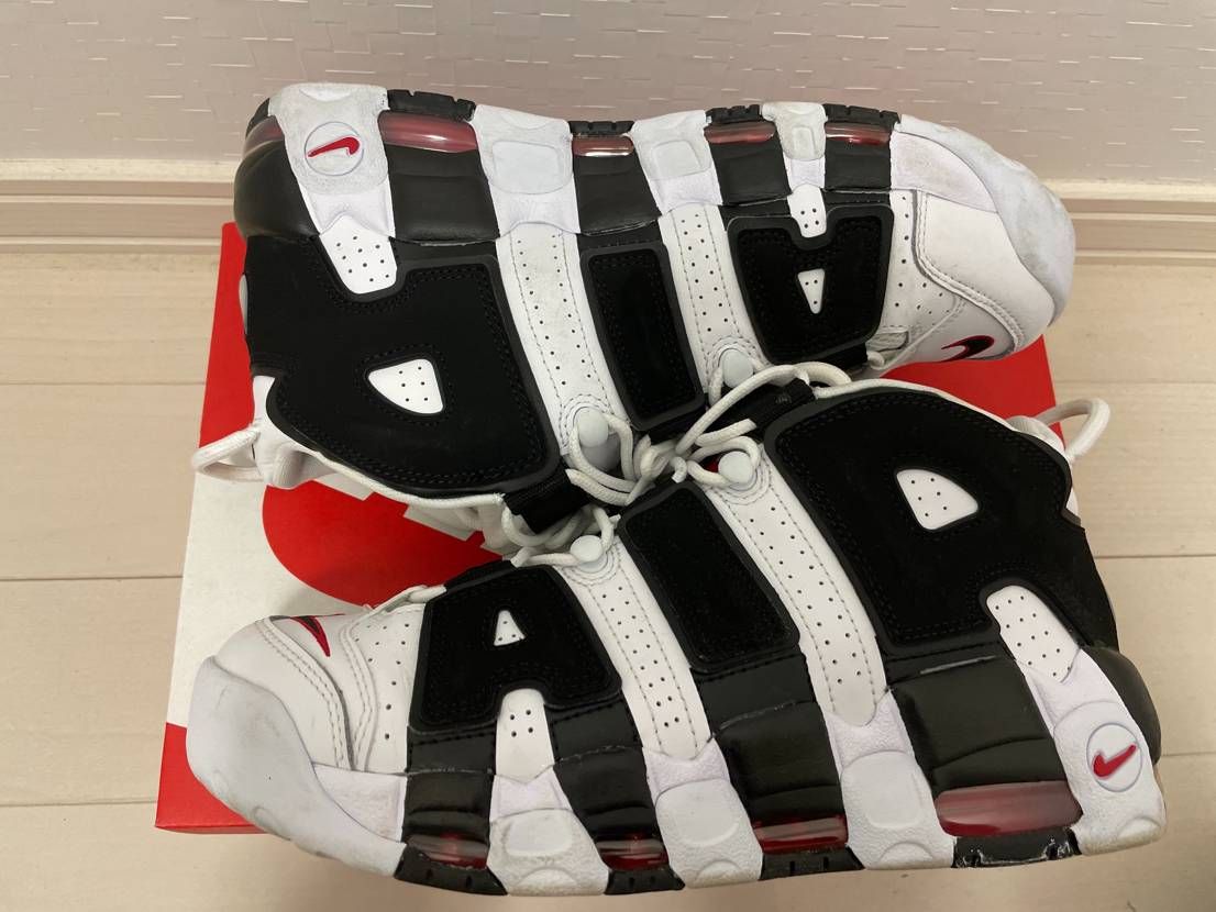 NIKE AIR MORE UPTEMPO "WHITE/BLACK/UNIVERSITY RED"(2020)