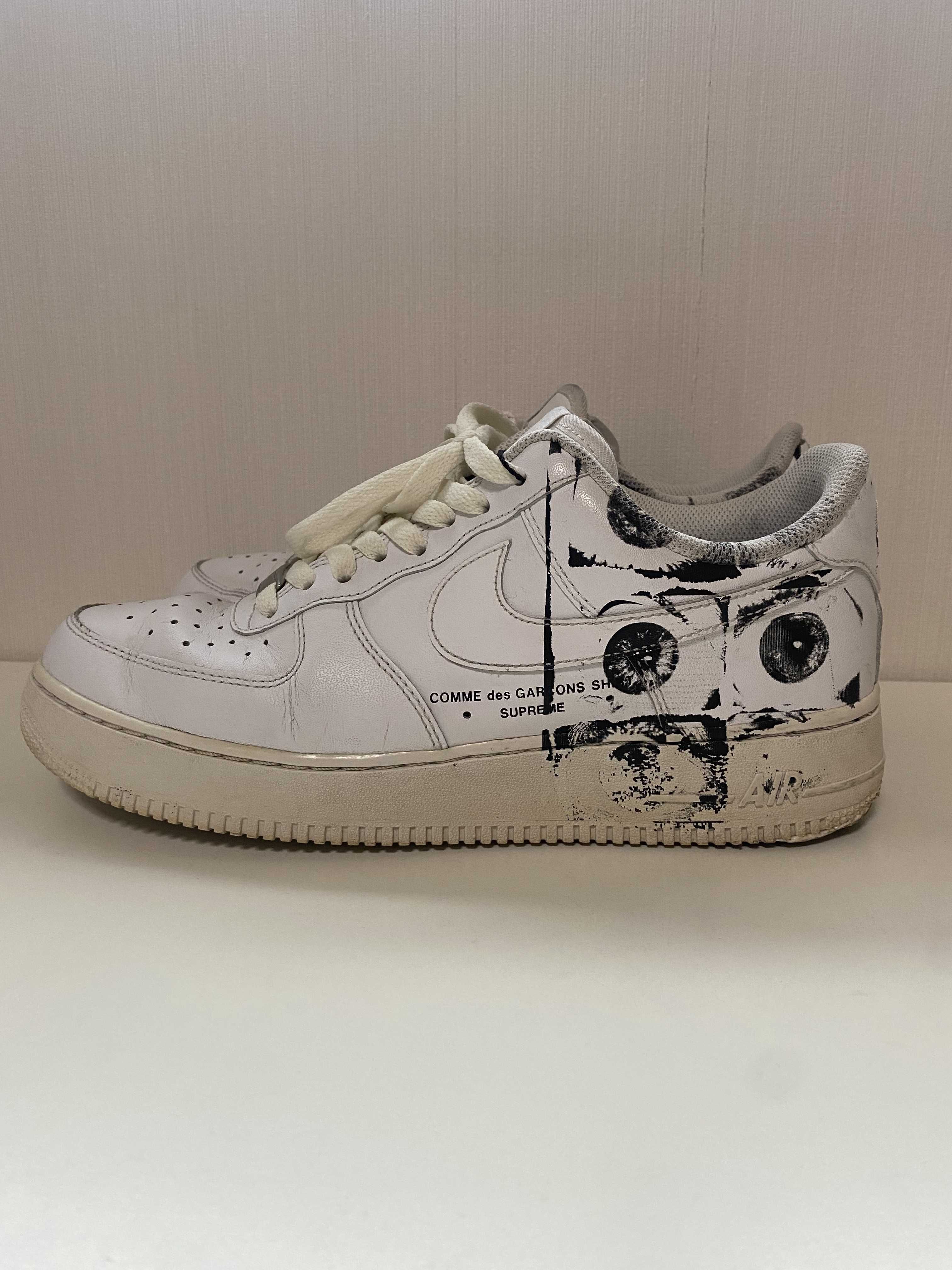 Supreme × COMME des GARCONS SHIRT × Nike Air Force 1 Low "White"