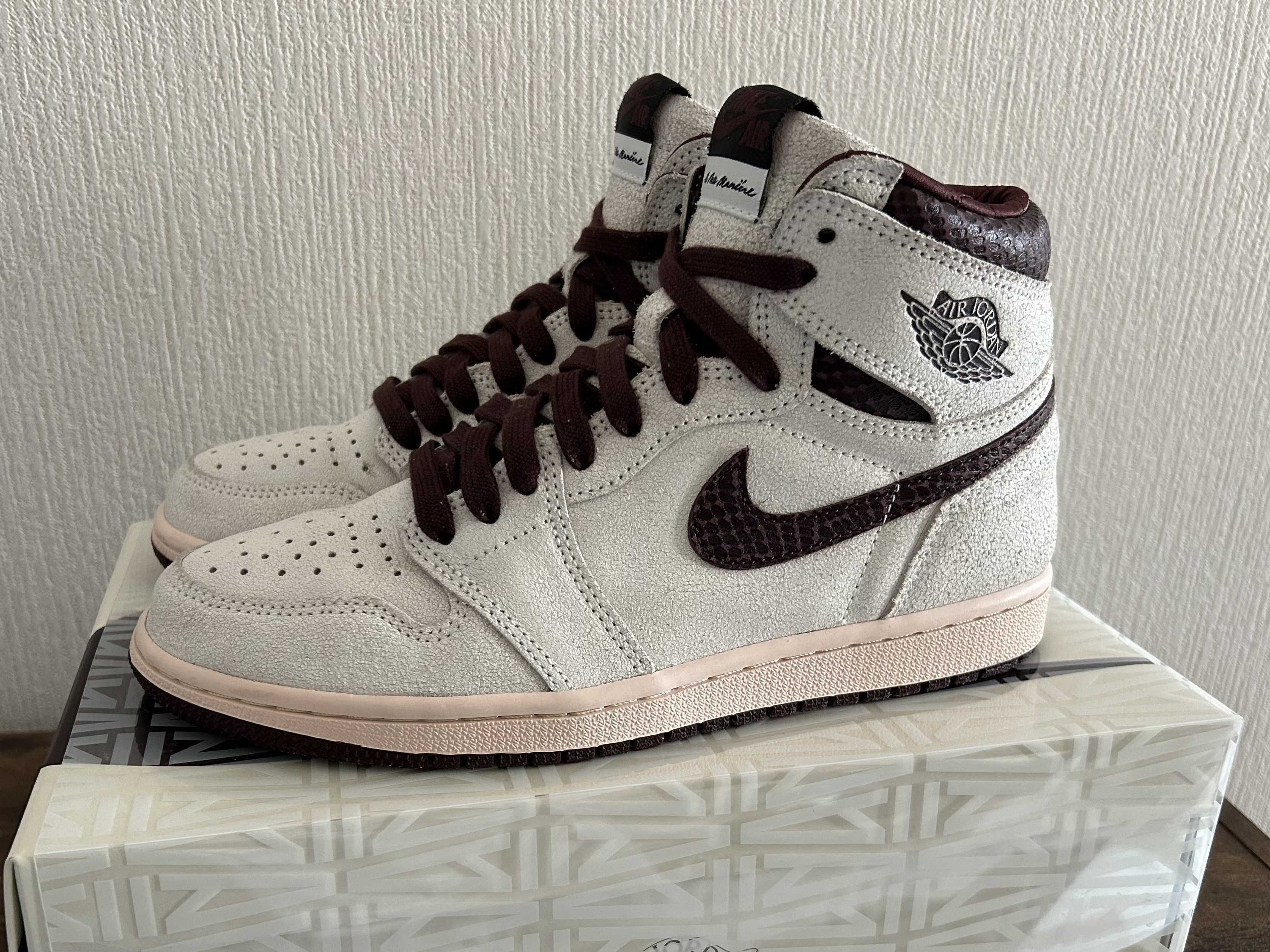 A Ma Maniere × Nike Air Jordan 1 Retro High OG "Sail and Burgundy"