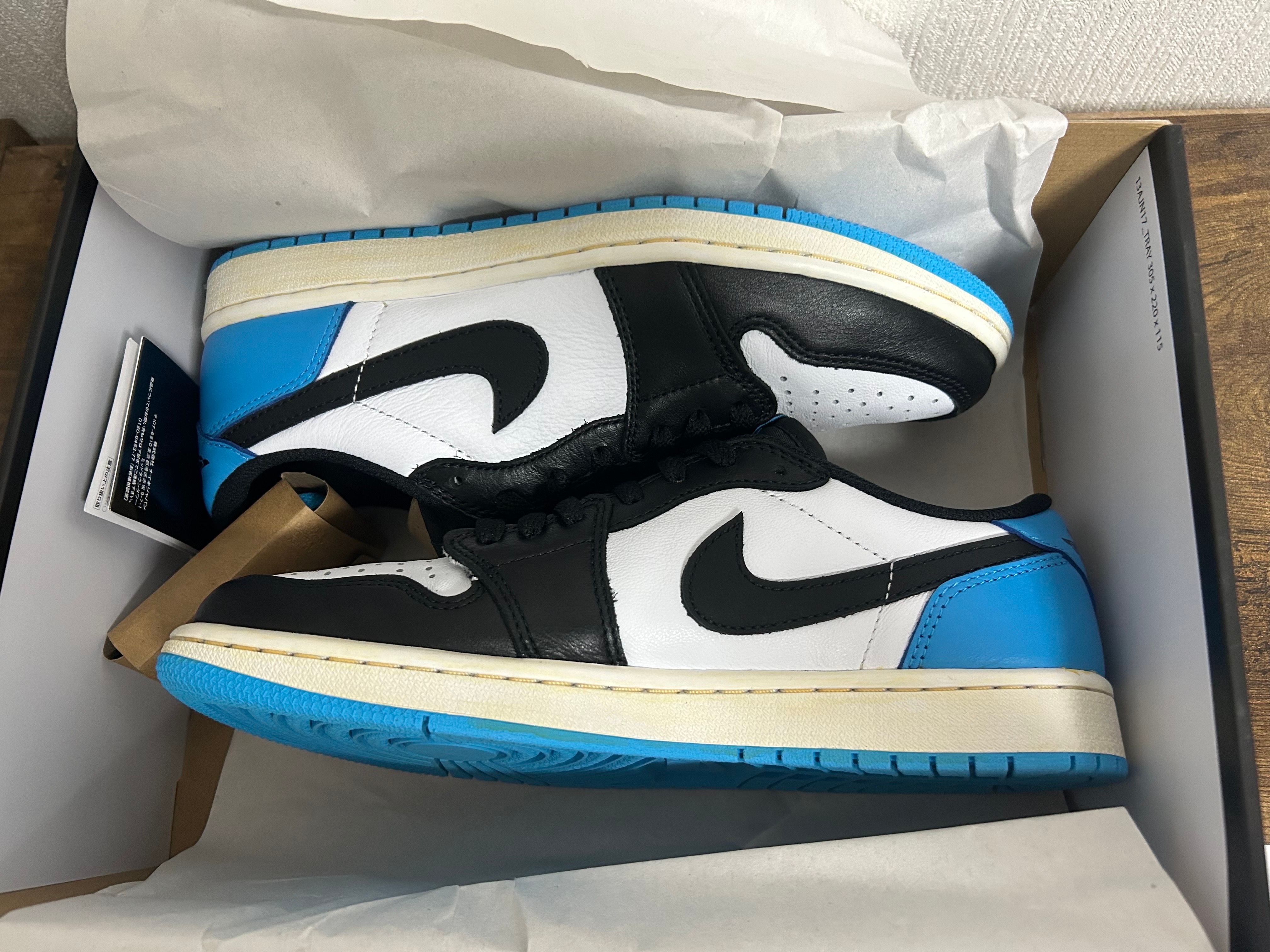 Nike Air Jordan 1 Low OG "Black and Dark Powder Blue/UNC"