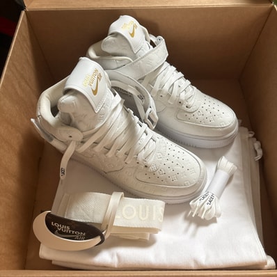 Louis Vuitton × Nike Air Force 1 Mid by Virgil Abloh "White"