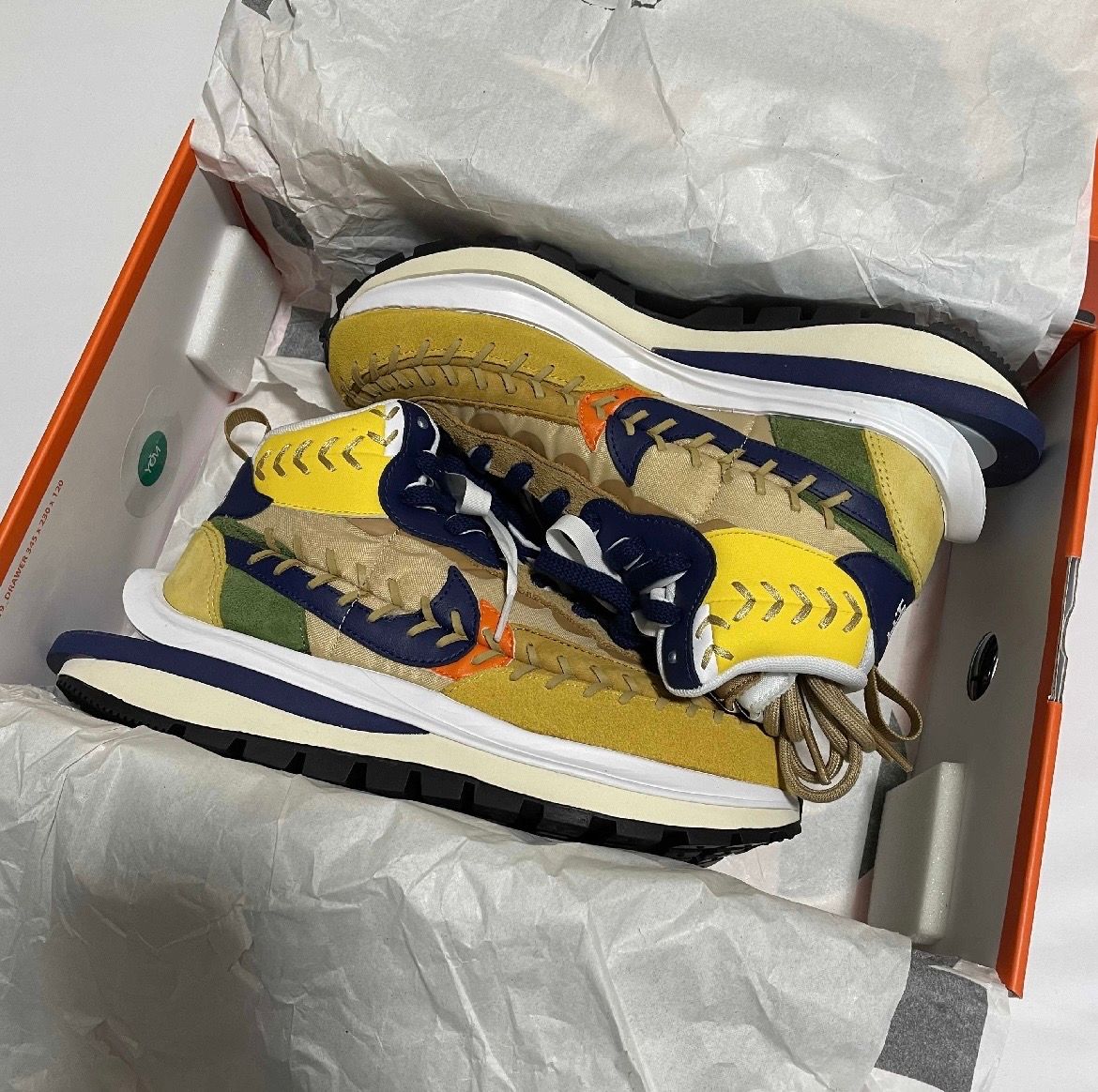 Jean-Paul Gaultier × sacai × Nike VaporWaffle "Sesame/Multi Color"
