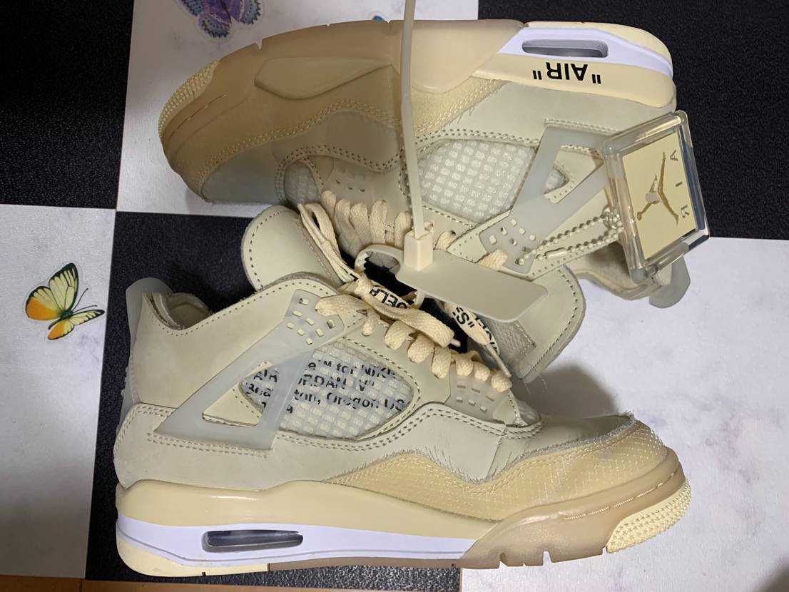 Off-White × Nike Women's Air Jordan 4 SP "Sail"