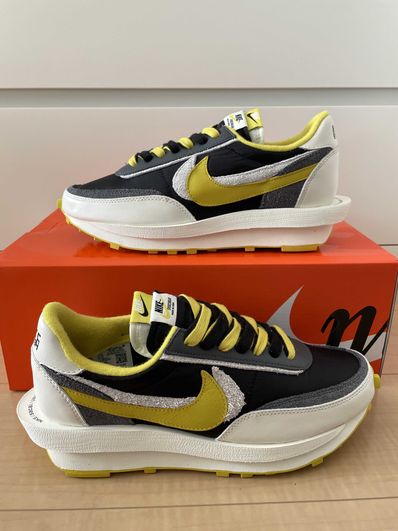UNDERCOVER × sacai × Nike LD Waffle "Black/Sail-Dark Grey-Bright Citron"