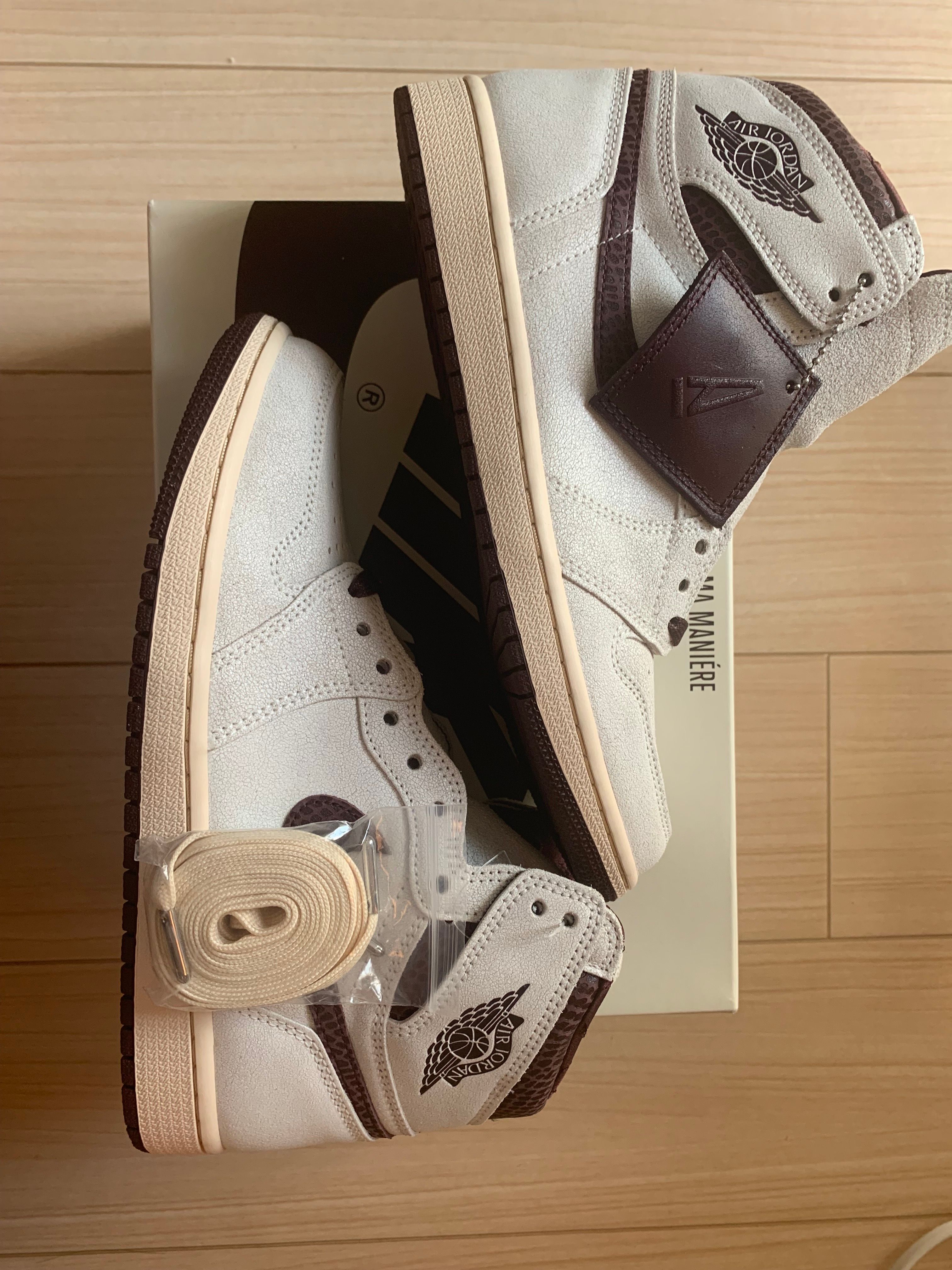 A Ma Maniere × Nike Air Jordan 1 Retro High OG "Sail and Burgundy"