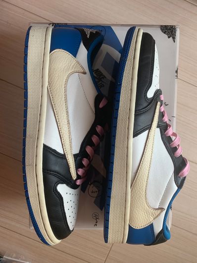 Travis Scott × fragment design × Nike Air Jordan 1 Low OG SP "Military Blue"