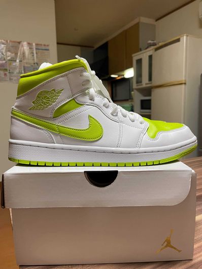Nike Women's Air Jordan 1 Mid "White Lime"