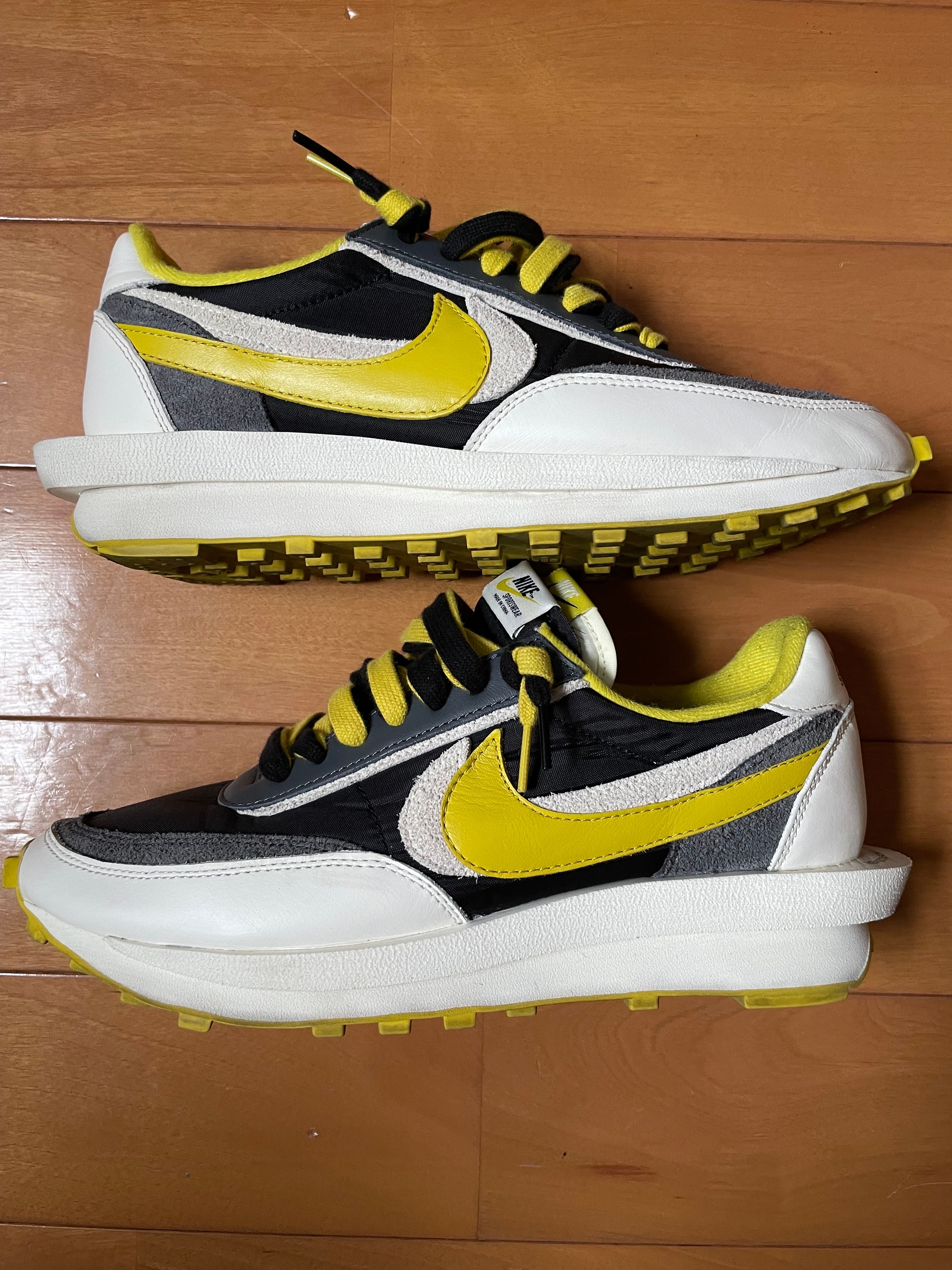 UNDERCOVER × sacai × Nike LD Waffle "Black/Sail-Dark Grey-Bright Citron"