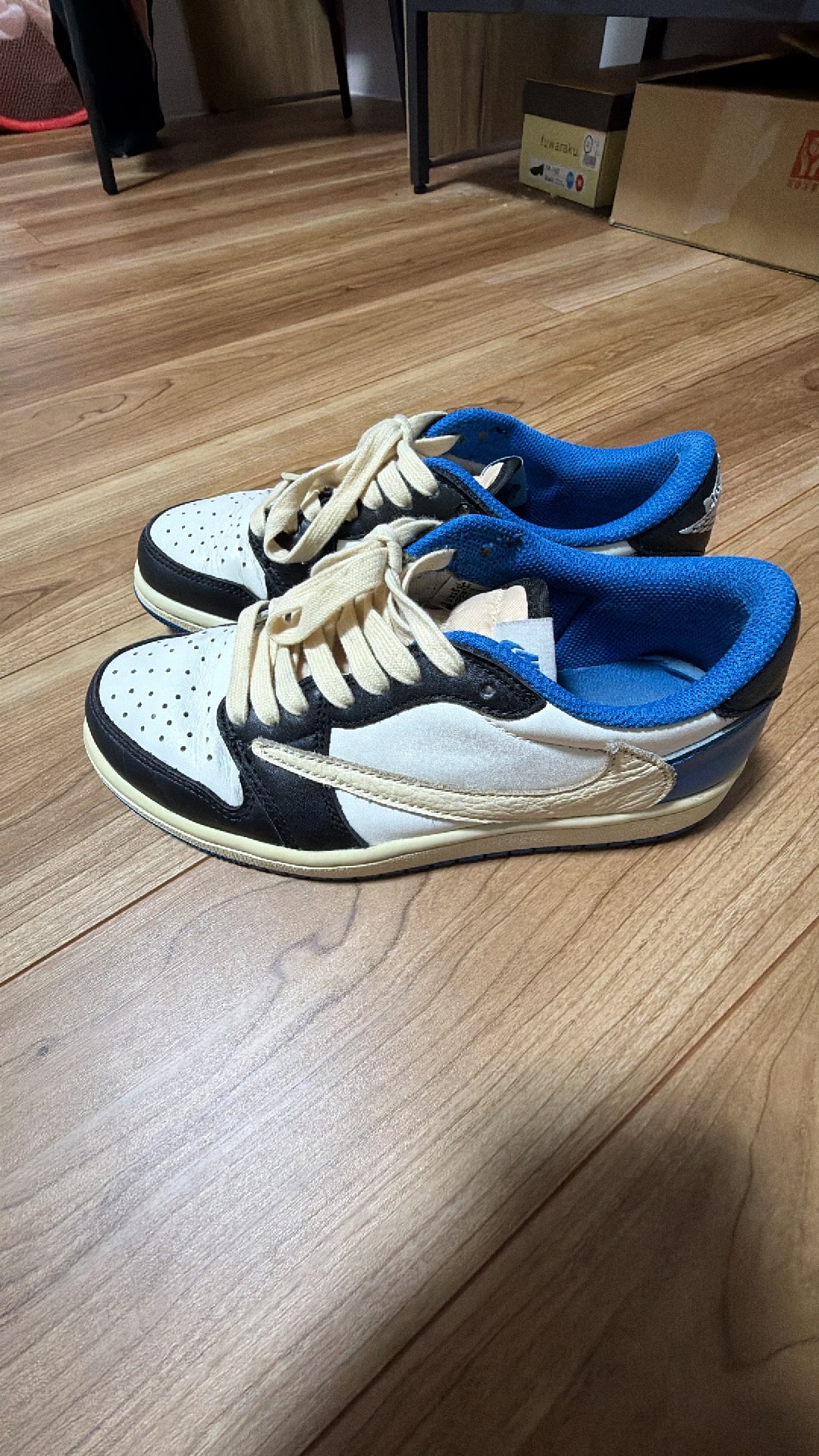 Travis Scott × fragment design × Nike Air Jordan 1 Low OG SP "Military Blue"