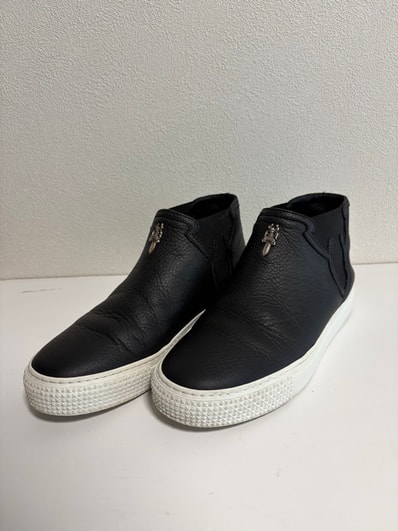 Chrome Hearts Mid Top Side Gore Leather Sneaker "Black/White"